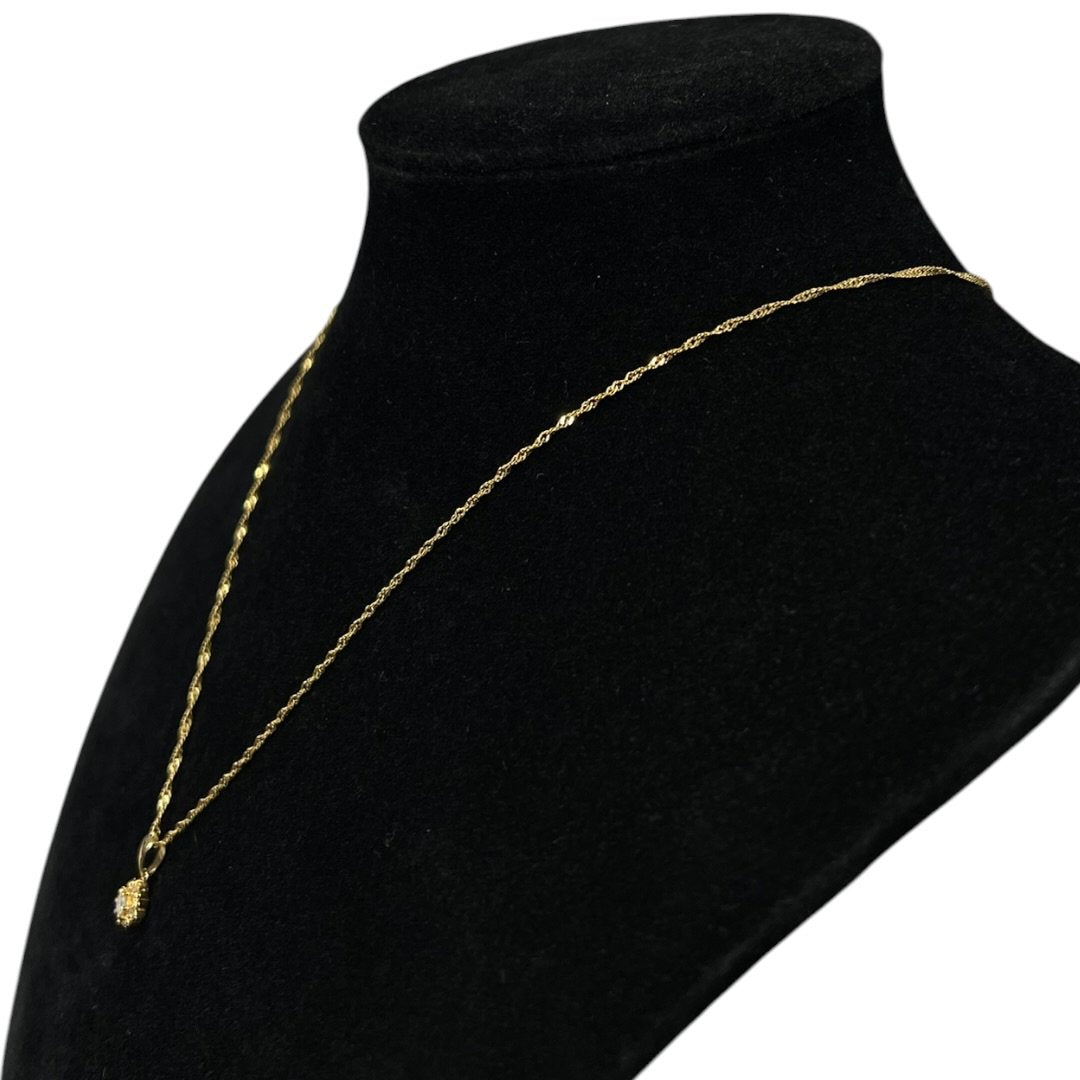 UNBRANDED Accessory 18K Gold Necklace Gold, White Gold Hardware je69