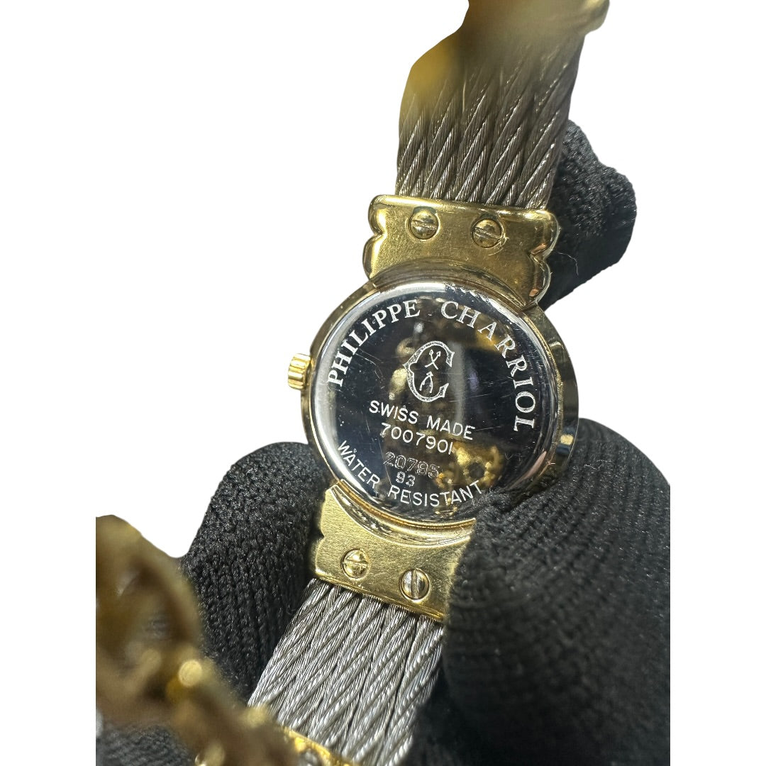 PHILIPPE CHARRIOL Stainless Steel St-Tropez Watch White Gold Hardware NJ113
