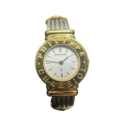 PHILIPPE CHARRIOL Stainless Steel St-Tropez Watch White Gold Hardware NJ113
