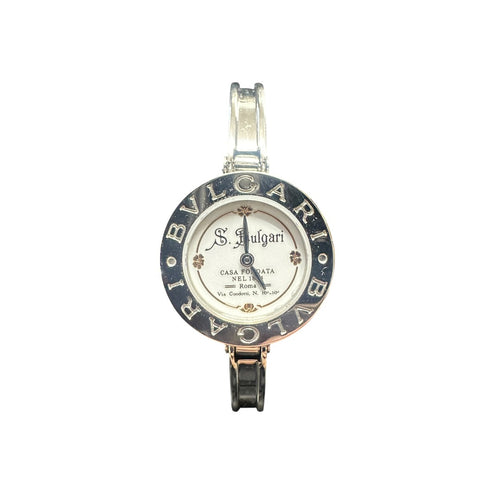 BVLGARI Stainless Steel B.zero1 Bangle Watch White NJ109