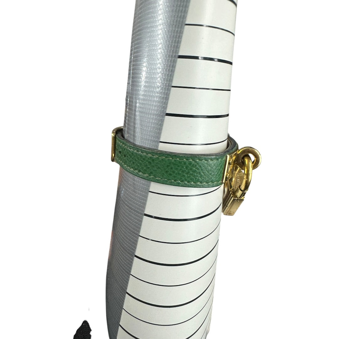 HERMES Courchevel Kelly Watch Green Gold Hardware NJ107