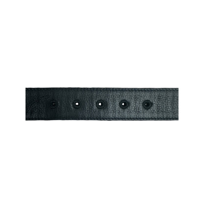 CHRISTIAN DIOR Oblique 30 Montaigne Belt Navy Silver Hardware NJ100