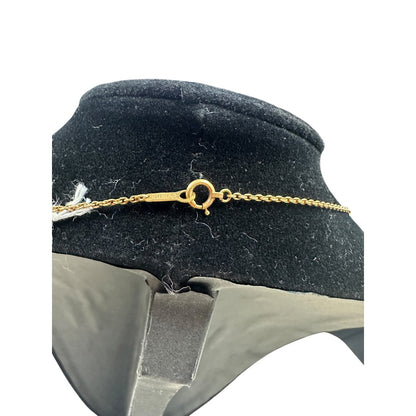 K18 Yellow Gold Design Chain Necklace 4.36g je76