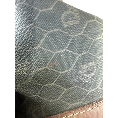 CHRISTIAN DIOR Honeycomb Boston Bag Khaki Gold Hardware Ch2244
