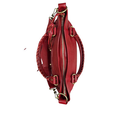 BALENCIAGA Leather City Handbag Red Gold Hardware BA46