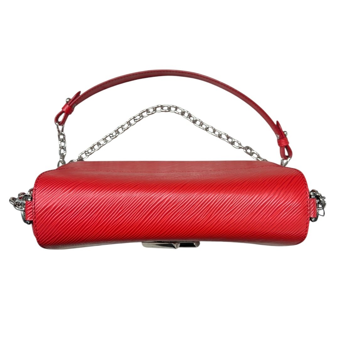 LOUIS VUITTON Epi Leather Twist Shoulder Bag Red Silver Hardware NJ161