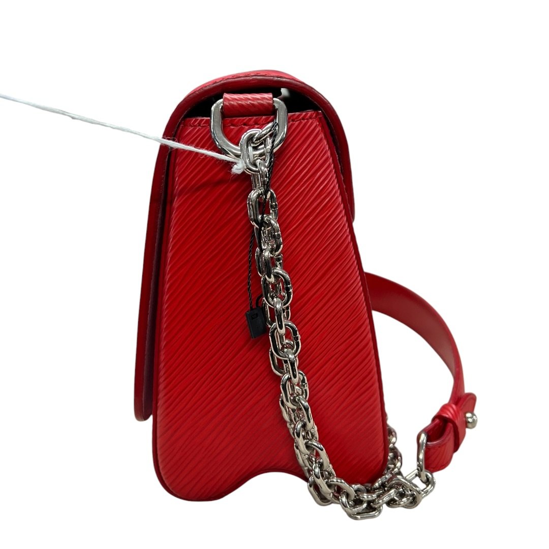 LOUIS VUITTON Epi Leather Twist Shoulder Bag Red Silver Hardware NJ161