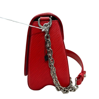 LOUIS VUITTON Epi Leather Twist Shoulder Bag Red Silver Hardware NJ161