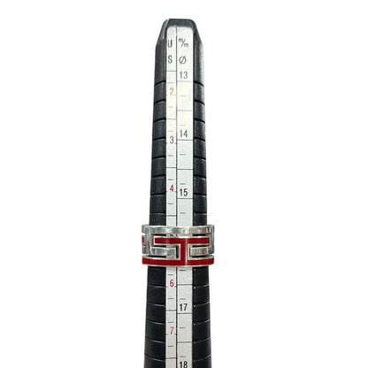HERMES Silver, Enamel Eperon d'Or Silver, Red Silver Hardware NJ160