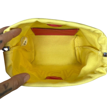 MCM Leather and Vinyl Berlin Crossbody Crossbody Bag Pink, Yellow, Transparent Silver Hardware NJ148