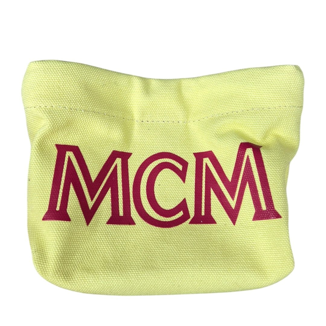MCM Leather and Vinyl Berlin Crossbody Crossbody Bag Pink, Yellow, Transparent Silver Hardware NJ148