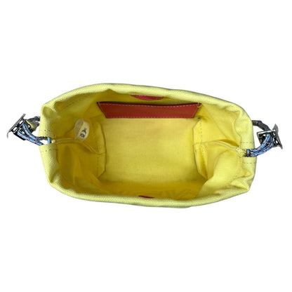 MCM Leather and Vinyl Berlin Crossbody Crossbody Bag Pink, Yellow, Transparent Silver Hardware NJ148