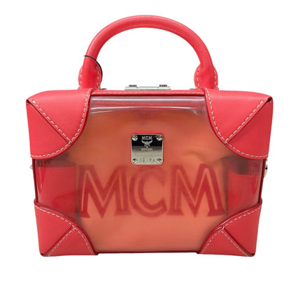 MCM Leather and Vinyl Berlin Crossbody Crossbody Bag Pink, Yellow, Transparent Silver Hardware NJ148