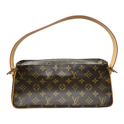 LOUIS VUITTON Monogram Canvas Viva-Cite MM Shoulder Bag Brown Gold Hardware NJ153