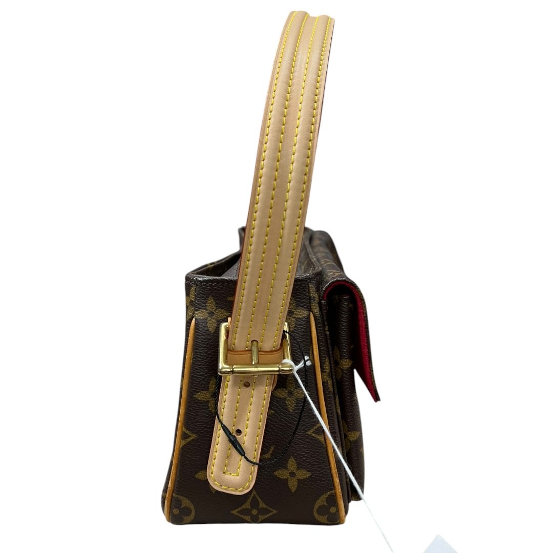 LOUIS VUITTON Monogram Canvas Viva-Cite MM Shoulder Bag Brown Gold Hardware NJ153