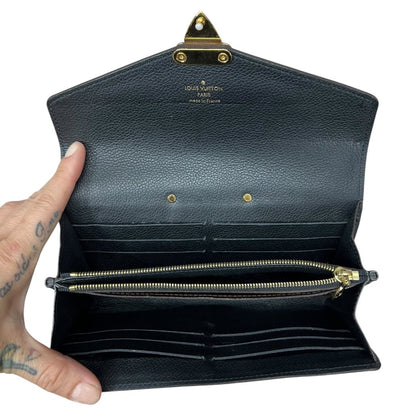 LOUIS VUITTON Monogram Pallas Wallet Wallet Brown, Black Gold Hardware NJ151