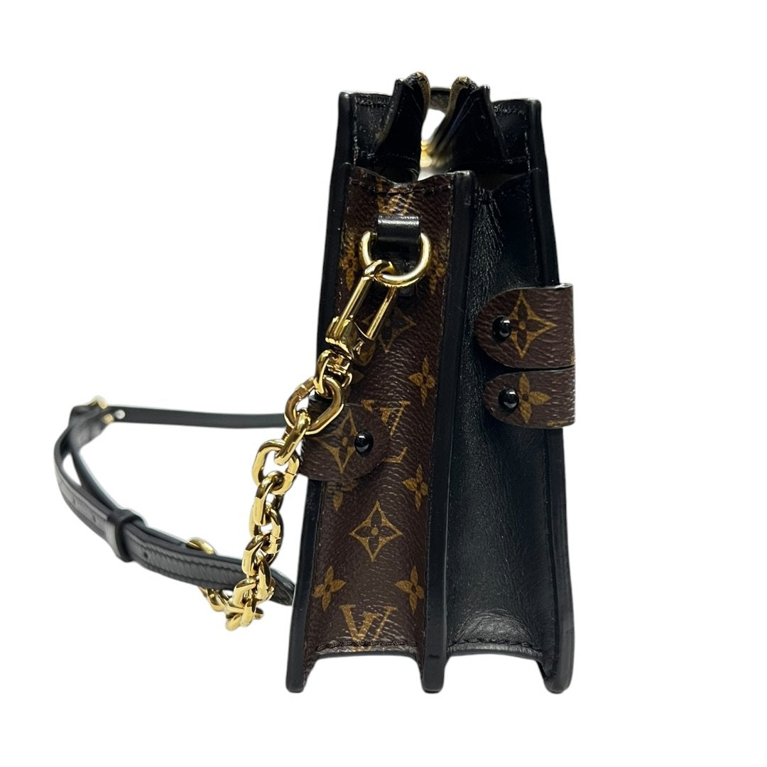 LOUIS VUITTON Monogram Canvas Soft Trunk Wallet Shoulder Bag Brown, Black Gold Hardware NJ131