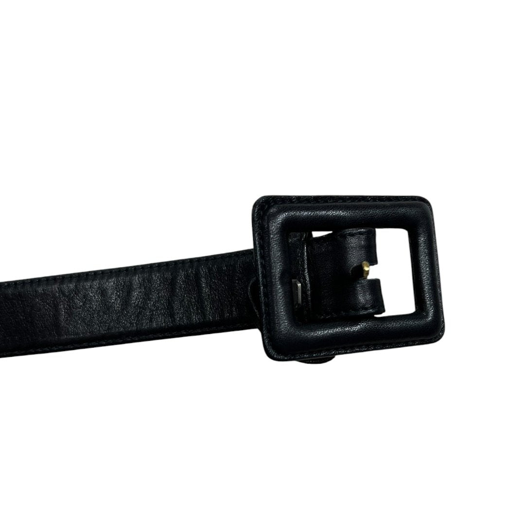 CHANEL Lambskin Matelasse Belt Bag Belt Bag Black Gold Hardware NJ133