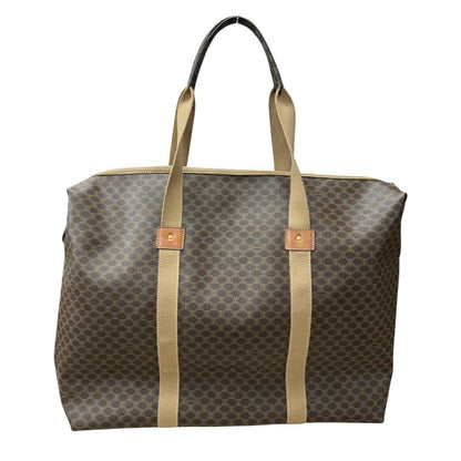 CELINE Macadam Canvas Macadam Tote Bag Tote Brown, Beige Gold-tone Hardware NJ119