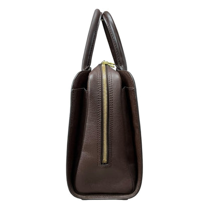 LOUIS VUITTON Damier Ebene Canvas Westminster Handbag Brown Gold Hardware NJ116