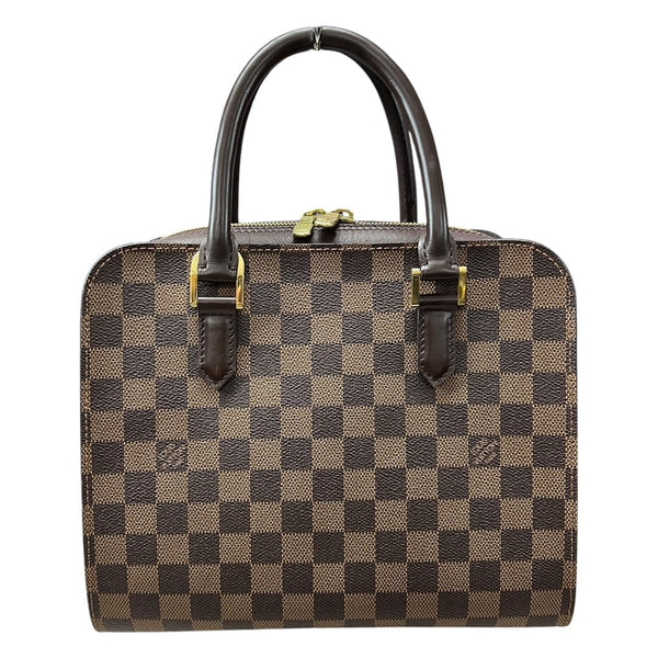 LOUIS VUITTON Damier Ebene Canvas Westminster Handbag Brown Gold Hardware NJ116