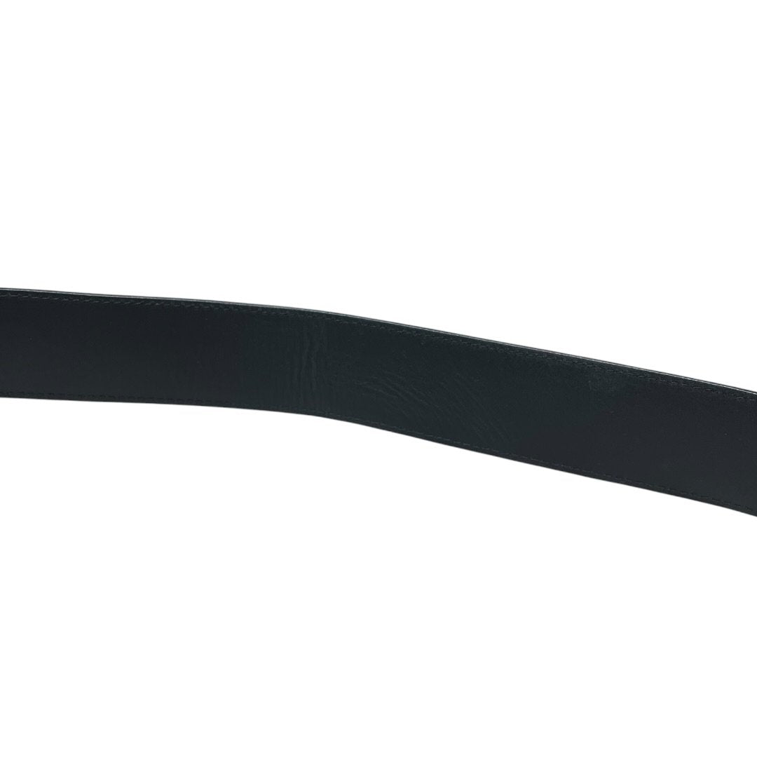 LOUIS VUITTON Monogram LV Initiales 40mm Belt Belt Brown / Black Silver Hardware NJ144