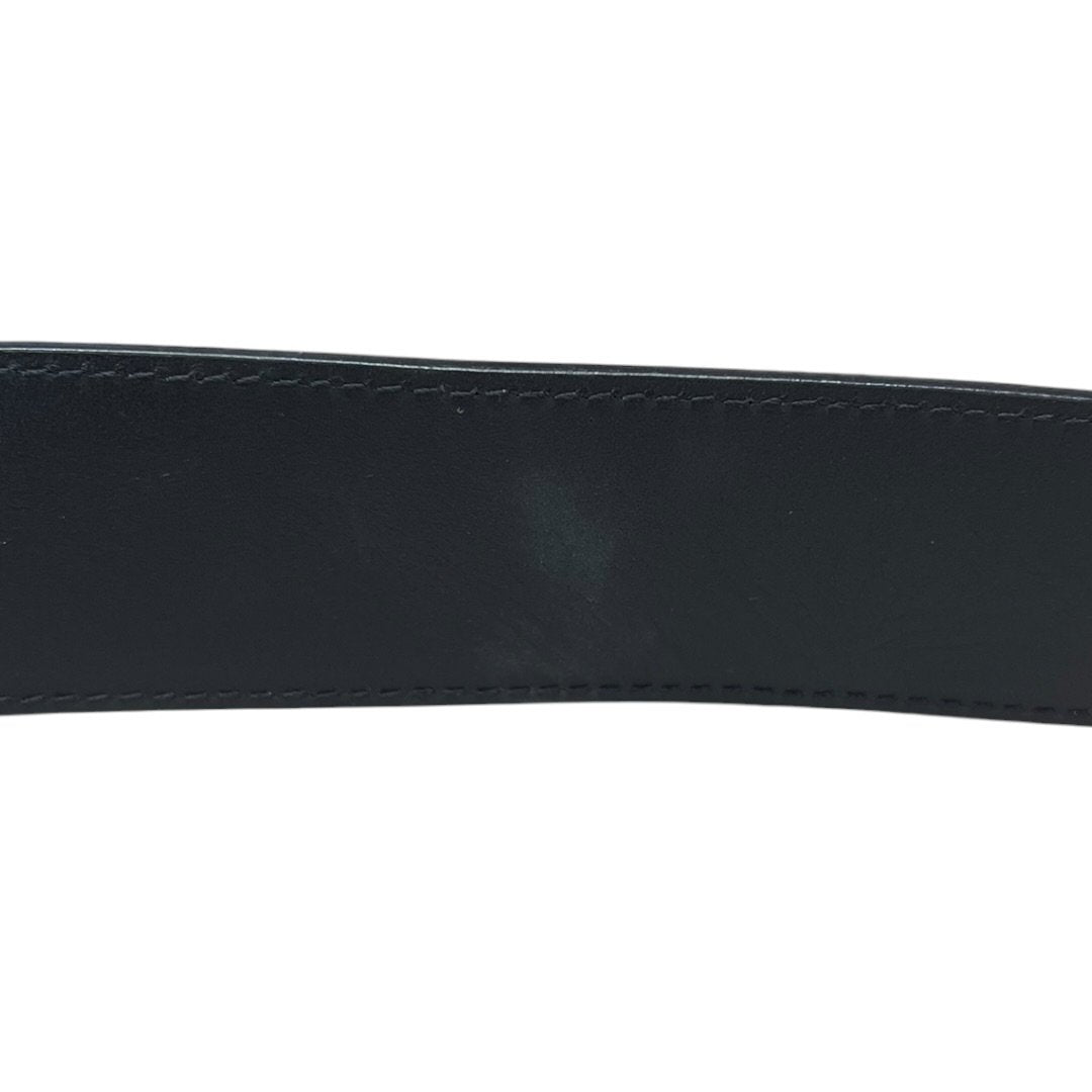 LOUIS VUITTON Monogram LV Initiales 40mm Belt Belt Brown / Black Silver Hardware NJ144