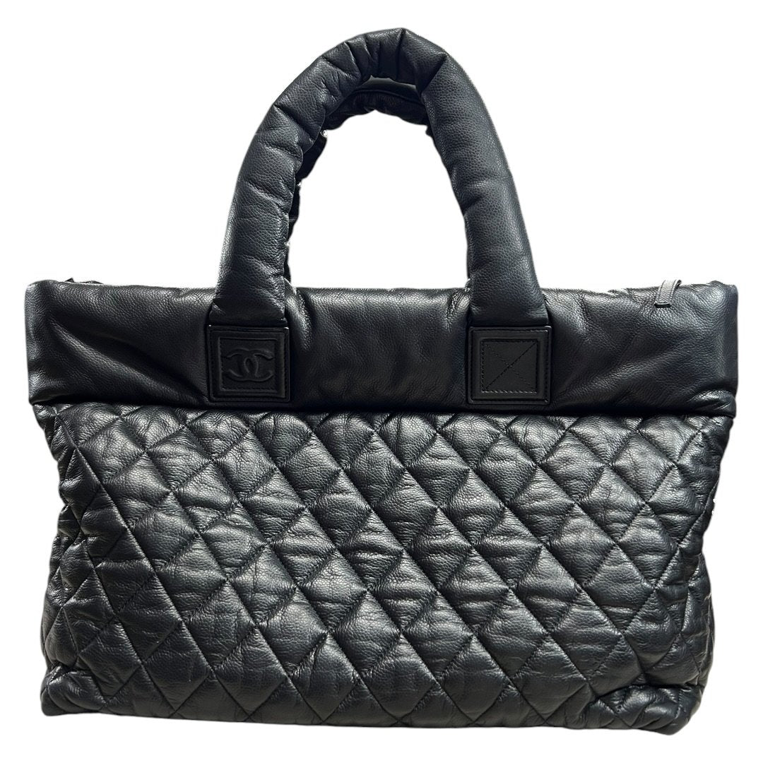 CHANEL Caviar COCO COCOON Shoulder Bag BLACK CH2254