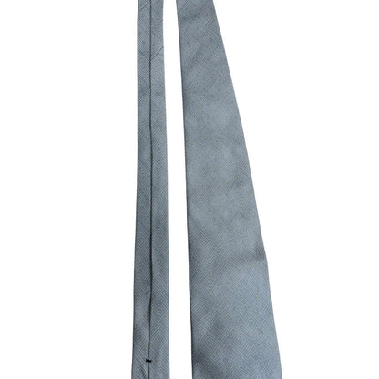 GUCCI Silk GG Crest Geometric Pattern Tie Light Grey TK69