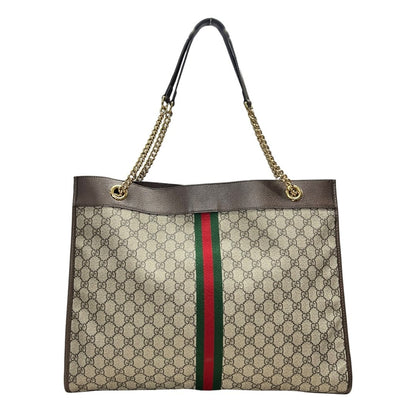 GUCCI GG Supreme Canvas Rajah Large Tote Tote Beige, Ebony, Brown, Green, Red Gold Hardware TK75