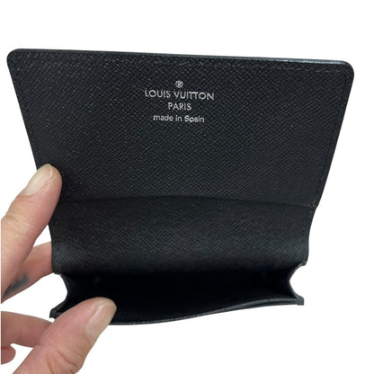 LOUIS VUITTON Epi Card Holder Wallet Black None TK68