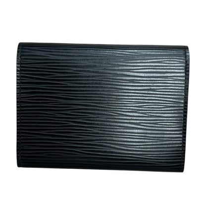 LOUIS VUITTON Epi Card Holder Wallet Black None TK68