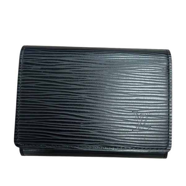 LOUIS VUITTON Epi Card Holder Wallet Black None TK68
