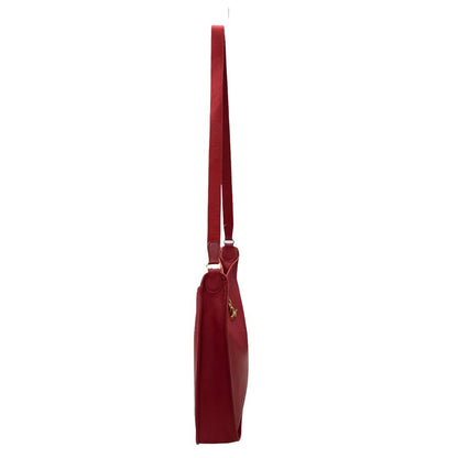 HERMES Courchevel Vespa PM Shoulder Bag Red Gold Hardware TK73