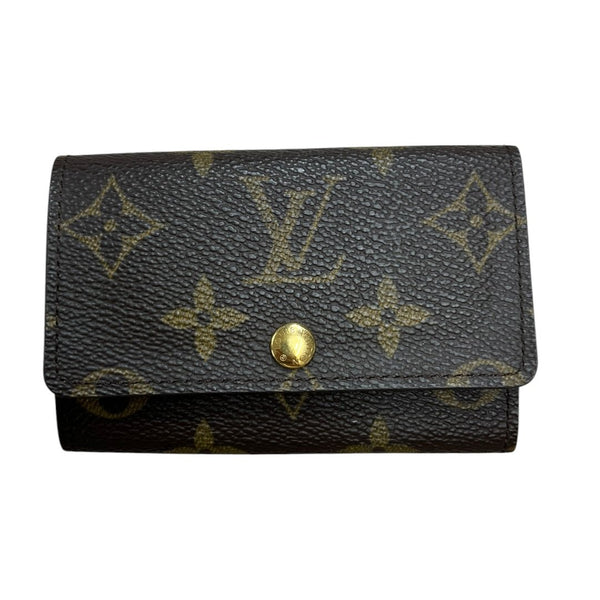 LOUIS VUITTON Monogram 6 Key Holder Key Holder Brown Gold Hardware TK78