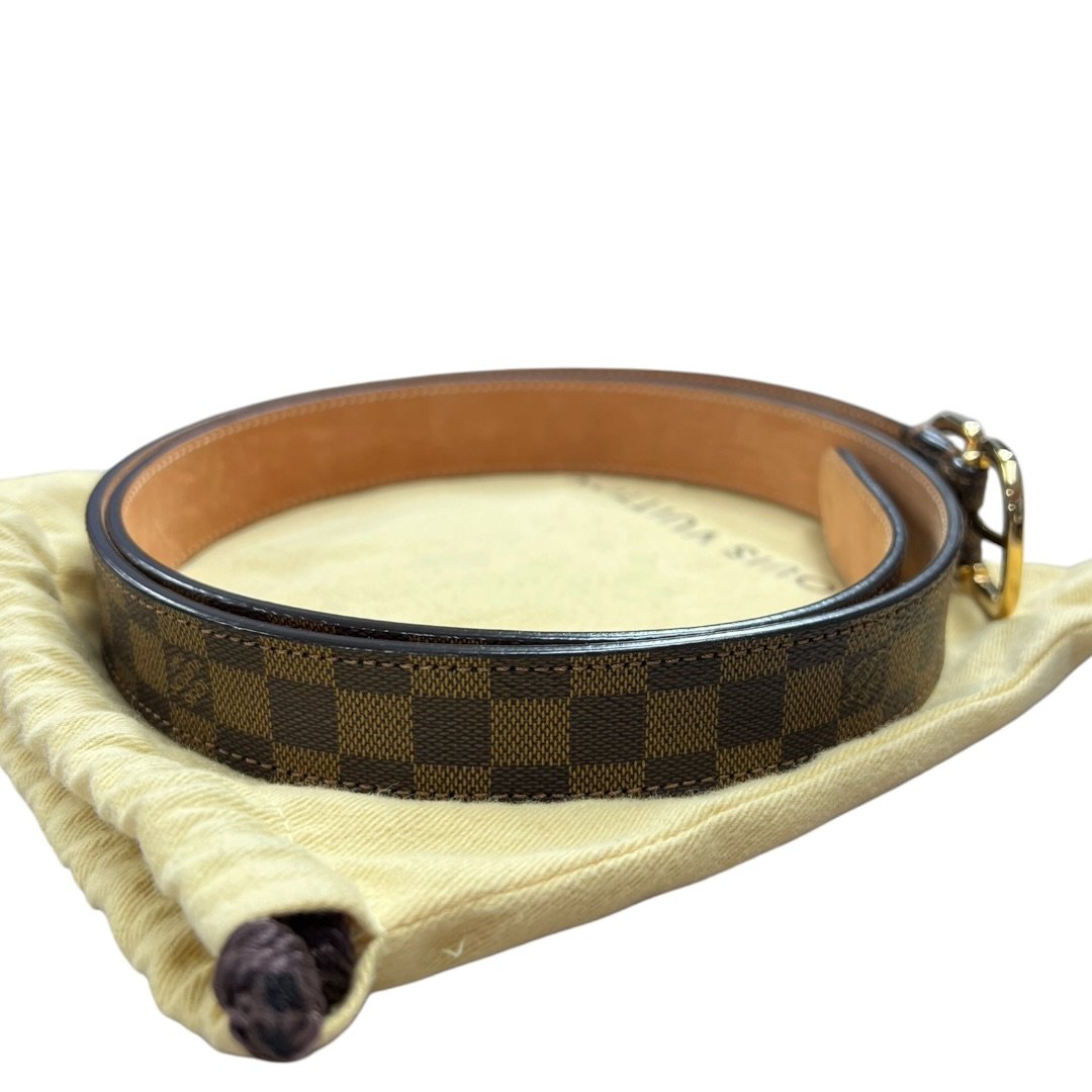 LOUIS VUITTON Damier Ebene M9744 Brown Gold Hardware TK63