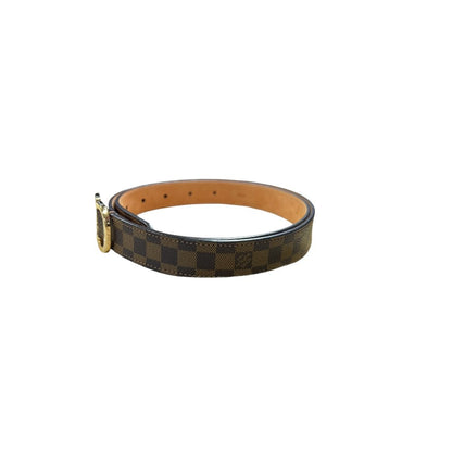 LOUIS VUITTON Damier Ebene M9744 Brown Gold Hardware TK63