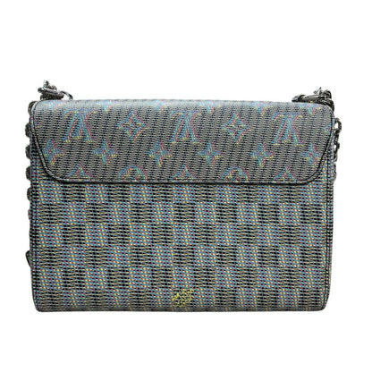 LOUIS VUITTON Jacquard Textile Vavin Chain Bag Shoulder Bag Multi-color Silver Hardware NJ162