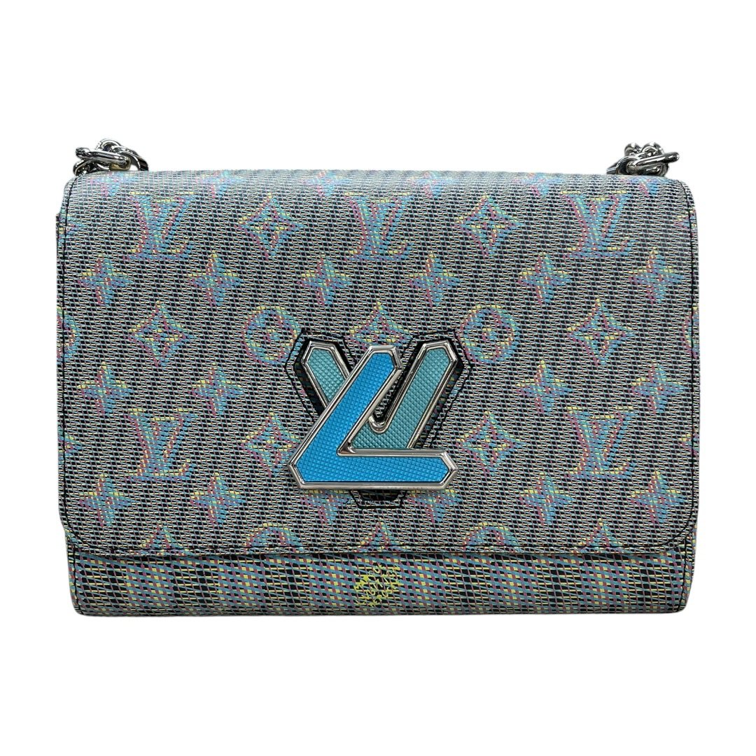 LOUIS VUITTON Jacquard Textile Vavin Chain Bag Shoulder Bag Multi-color Silver Hardware NJ162