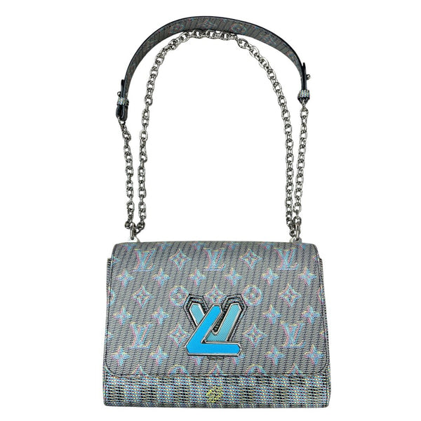 LOUIS VUITTON Jacquard Textile Vavin Chain Bag Shoulder Bag Multi-color Silver Hardware NJ162