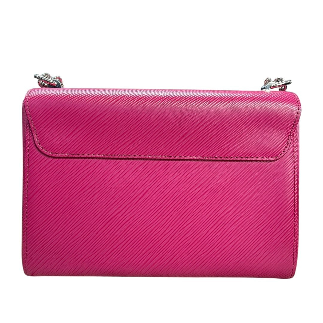LOUIS VUITTON Epi Twist MM Shoulder Bag Fuchsia Pink Silver Hardware NJ164