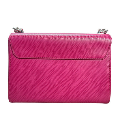 LOUIS VUITTON Epi Twist MM Shoulder Bag Fuchsia Pink Silver Hardware NJ164
