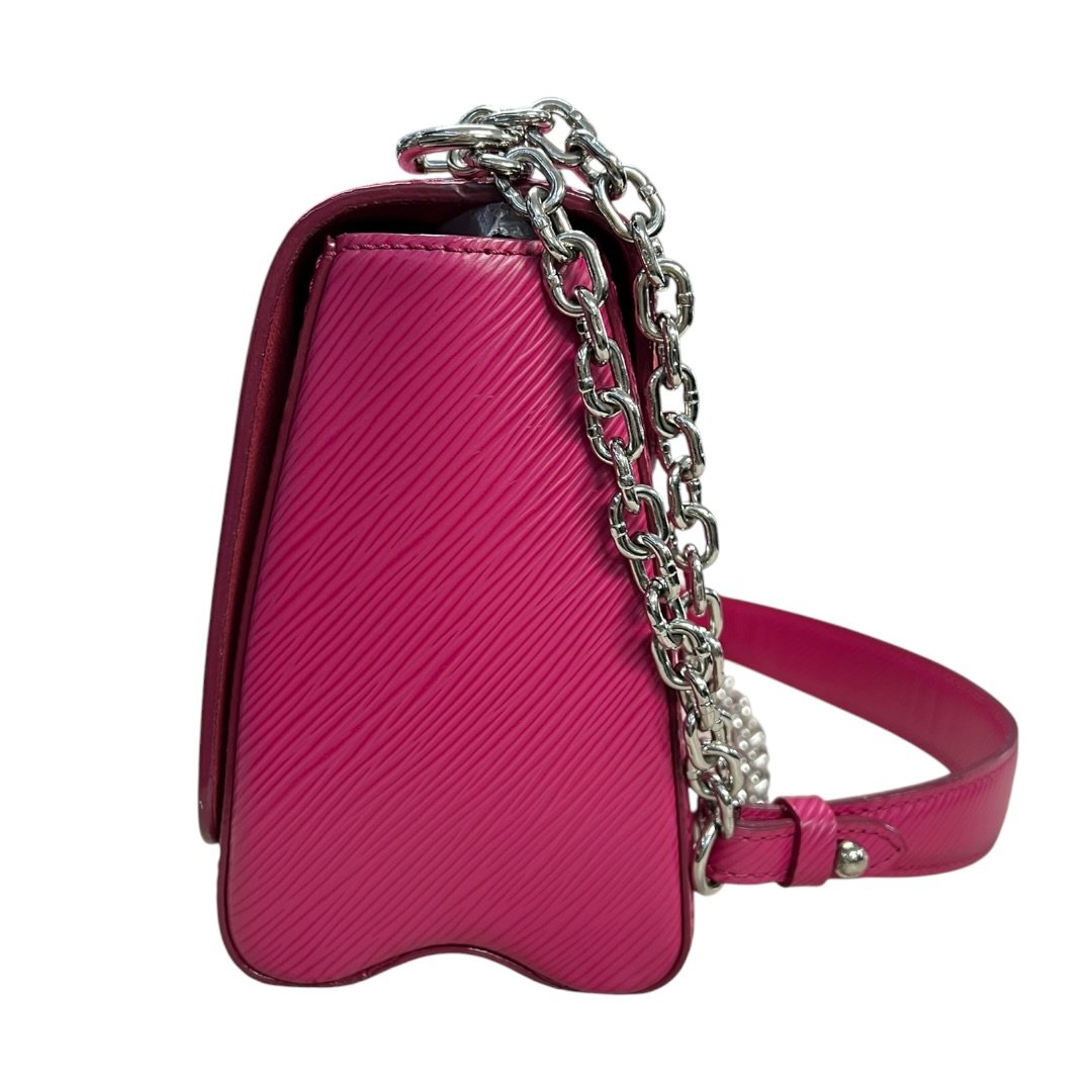 LOUIS VUITTON Epi Twist MM Shoulder Bag Fuchsia Pink Silver Hardware NJ164