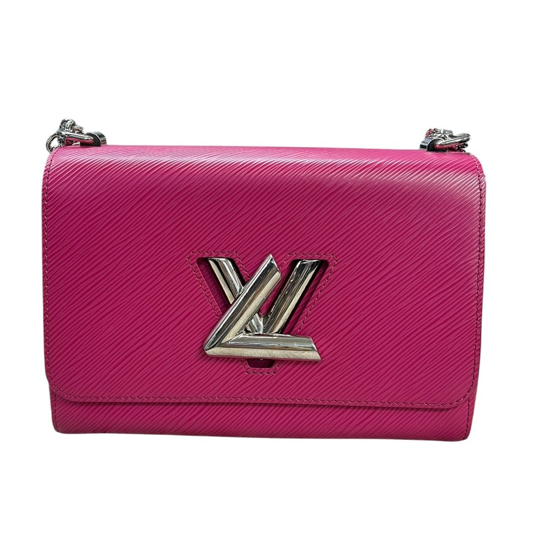 LOUIS VUITTON Epi Twist MM Shoulder Bag Fuchsia Pink Silver Hardware NJ164