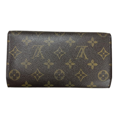 LOUIS VUITTON Monogram Canvas Sarah Wallet Wallet Brown Gold Hardware NJ168