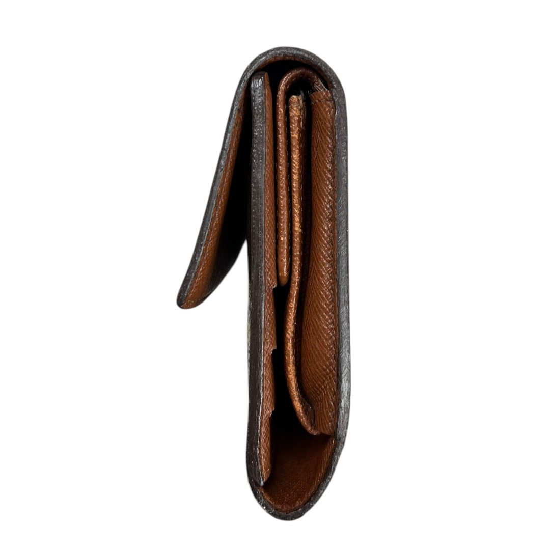 LOUIS VUITTON Monogram Canvas Sarah Wallet Wallet Brown Gold Hardware NJ168
