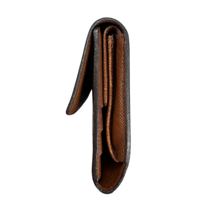 LOUIS VUITTON Monogram Canvas Sarah Wallet Wallet Brown Gold Hardware NJ168