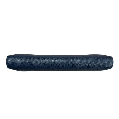BVLGARI Grained Calf BVLGARI BVLGARI Long Wallet Wallet Dark Blue (exterior), Turquoise (interior) Silver Hardware NJ167
