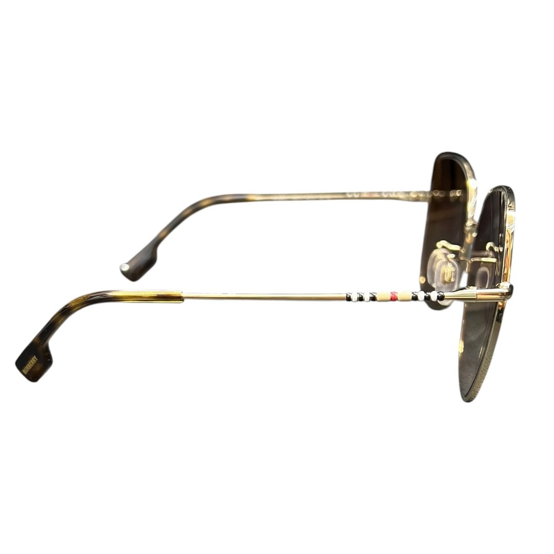 BURBERRY Metal, Acetate B 3136-D Gold, Brown, Multicolor Gold-tone Metal Hardware NJ175