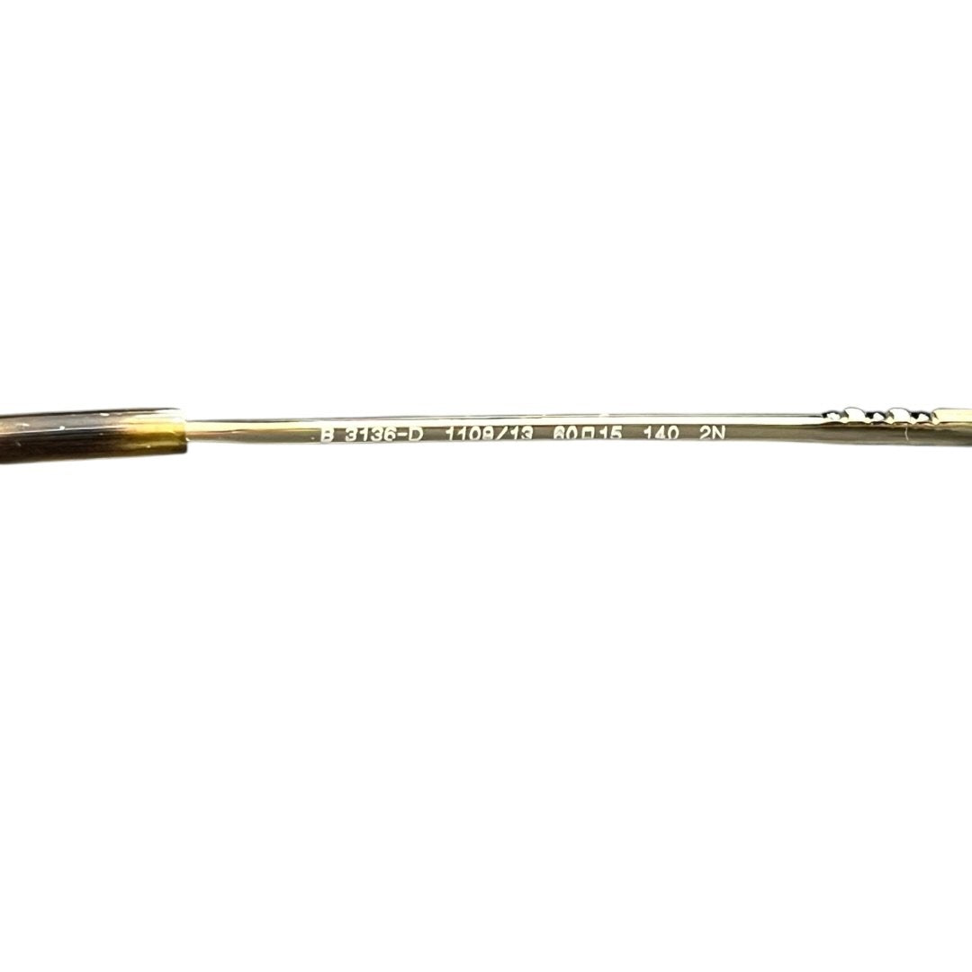 BURBERRY Metal, Acetate B 3136-D Gold, Brown, Multicolor Gold-tone Metal Hardware NJ175